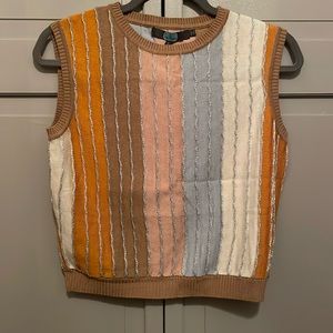 Anthropologie Metallic detail Knot Sweater Vest